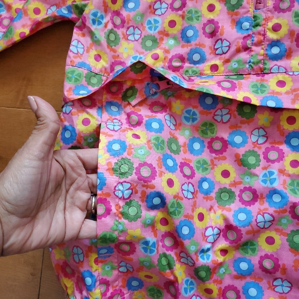 3 for $10 TCP Packable Floral Hooded Windbreaker girls small - Picture 5 of 5
